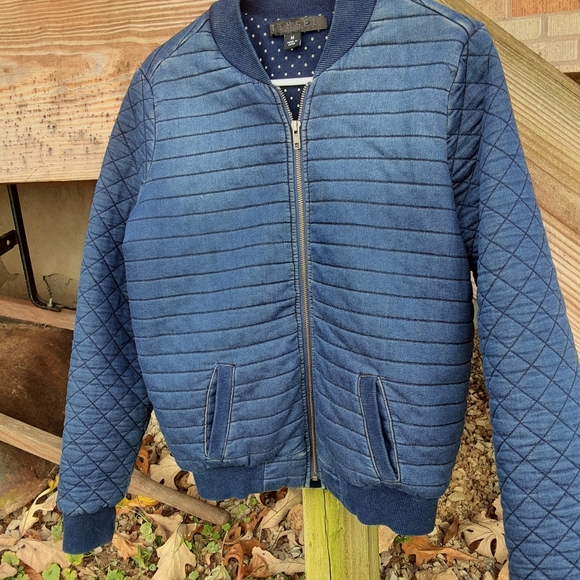 Tinsel Jackets & Coats Tinsel Quilted Denim Bomber Jacket M Poshmark
